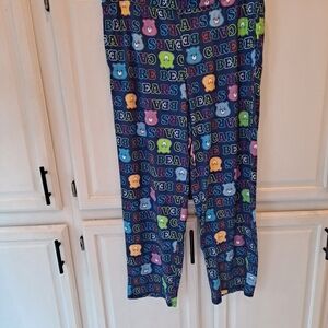 Care Bears Navy Pajama Bottoms Loungewear with Multicolor Character Print